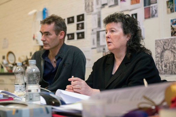 Rufus Norris, Carol Ann Duffy in rehearsals for Everyman.  Credit Richard Hubert Smith.jpg